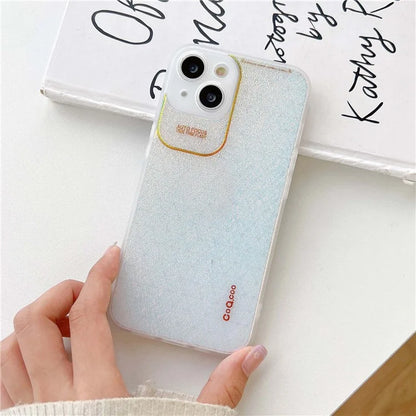 Q.COO Aurora Series for iPhone 13 Case TPU+PET Phone Cover with Aesthetic Detailing