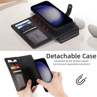MEGSHI 020 Series for Samsung Galaxy S23 FE Case Crossbody Leather Phone Cover Detachable Wallet