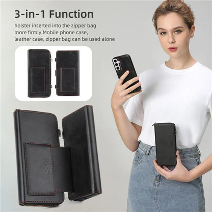 MEGSHI 020 Series for Samsung Galaxy S23 FE Case Crossbody Leather Phone Cover Detachable Wallet