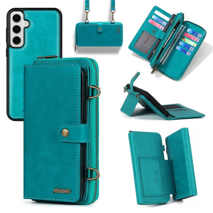 MEGSHI 020 Series for Samsung Galaxy S23 FE Case Crossbody Leather Phone Cover Detachable Wallet
