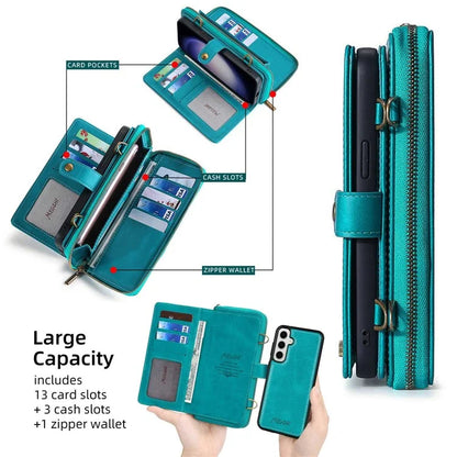 MEGSHI 020 Series for Samsung Galaxy S23 FE Case Crossbody Leather Phone Cover Detachable Wallet