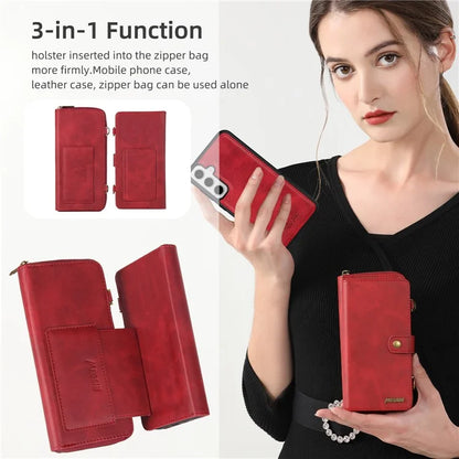 MEGSHI 020 Series for Samsung Galaxy S23 FE Case Crossbody Leather Phone Cover Detachable Wallet