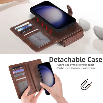 MEGSHI 020 Series for Samsung Galaxy S23 FE Case Crossbody Leather Phone Cover Detachable Wallet