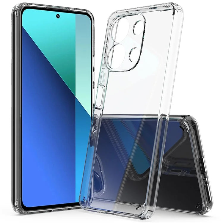 For Xiaomi Redmi Note 13 4G Case Scratch Resistant TPU+Acrylic Clear Phone Cover