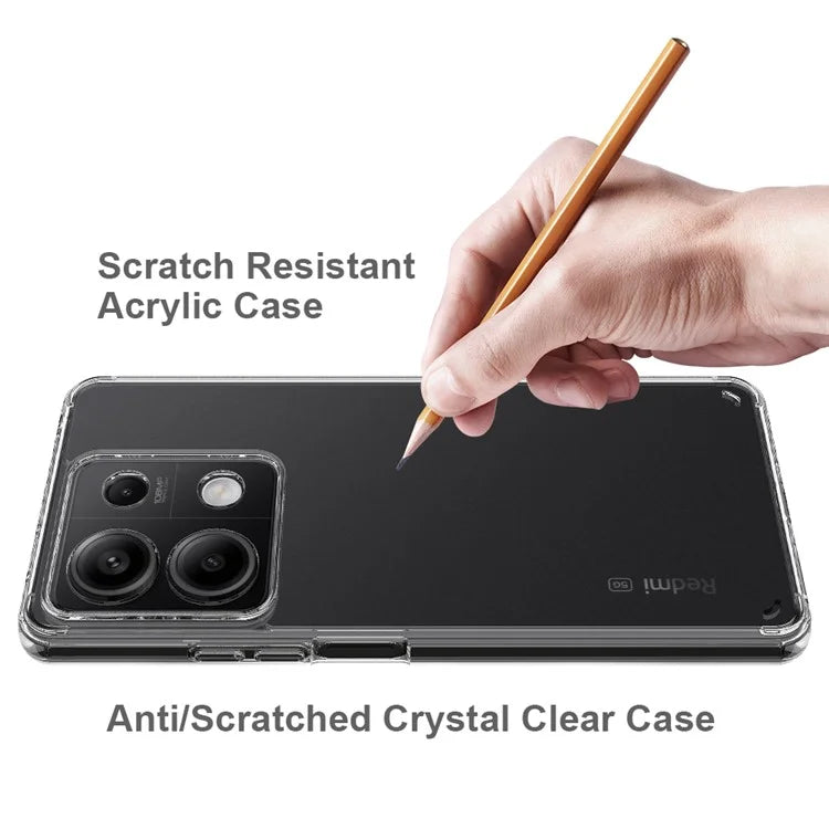 For Xiaomi Redmi Note 13 Pro 5G / Poco X6 5G Case TPU+Acrylic Transparent Mobile Phone Cover