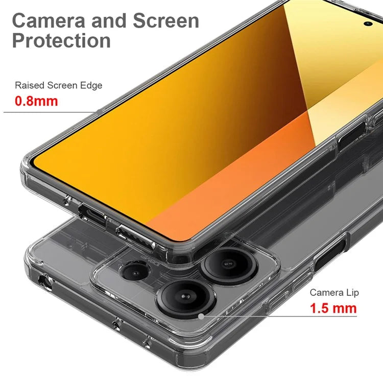 For Xiaomi Redmi Note 13 Pro 5G / Poco X6 5G Case TPU+Acrylic Transparent Mobile Phone Cover