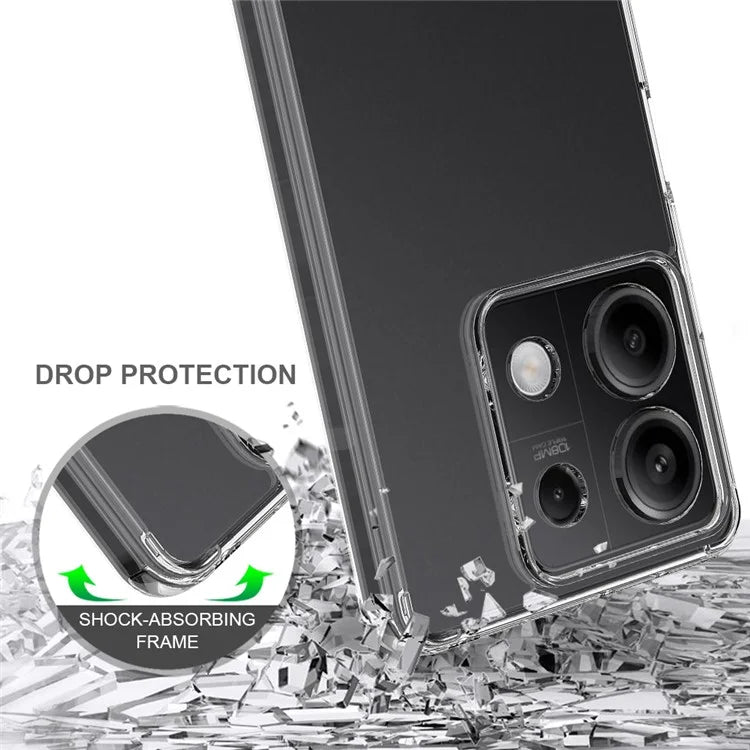 For Xiaomi Redmi Note 13 Pro 5G / Poco X6 5G Case TPU+Acrylic Transparent Mobile Phone Cover