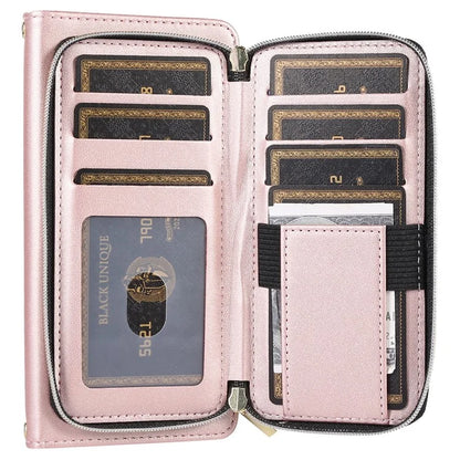For Samsung Galaxy S23 FE Leather Case Rhombus Stitching Wallet Zipper Phone Cover with Strap