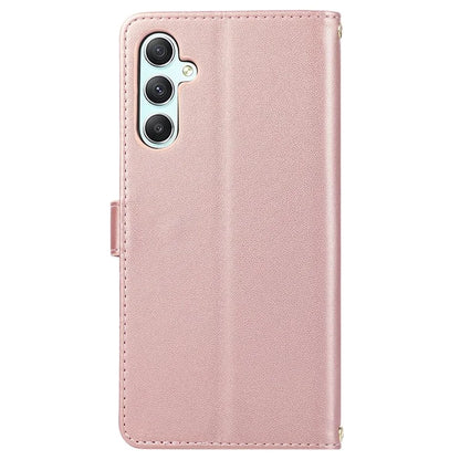 For Samsung Galaxy S23 FE Leather Case Rhombus Stitching Wallet Zipper Phone Cover with Strap