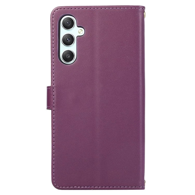 For Samsung Galaxy A14 5G / 4G Leather Case Zipper Pocket Phone Cover with Wrist Strap