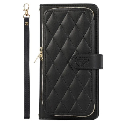 For Samsung Galaxy A14 5G / 4G Leather Case Zipper Pocket Phone Cover with Wrist Strap