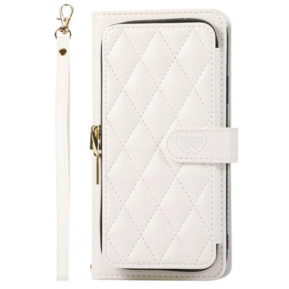 For Samsung Galaxy A14 5G / 4G Leather Case Zipper Pocket Phone Cover with Wrist Strap