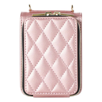 For Samsung Galaxy Z Flip5 5G Case Leather+PC Zipper Phone Cover with Wrist Strap