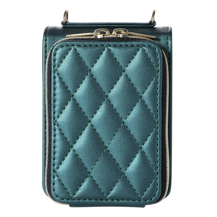 For Samsung Galaxy Z Flip5 5G Case Leather+PC Zipper Phone Cover with Wrist Strap