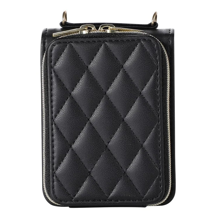 For Samsung Galaxy Z Flip5 5G Case Leather+PC Zipper Phone Cover with Wrist Strap