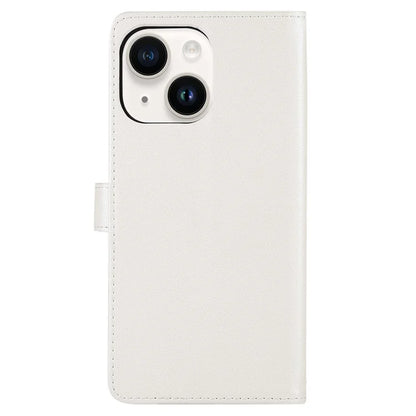 For iPhone 14 Case Leather Handbag Magnetic Closure Zipper Pocket Phone Cover