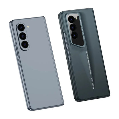 GKK For Samsung Galaxy Z Fold5 5G Case Anti-Drop Hard PC Phone Cover with Tempered Glass Film