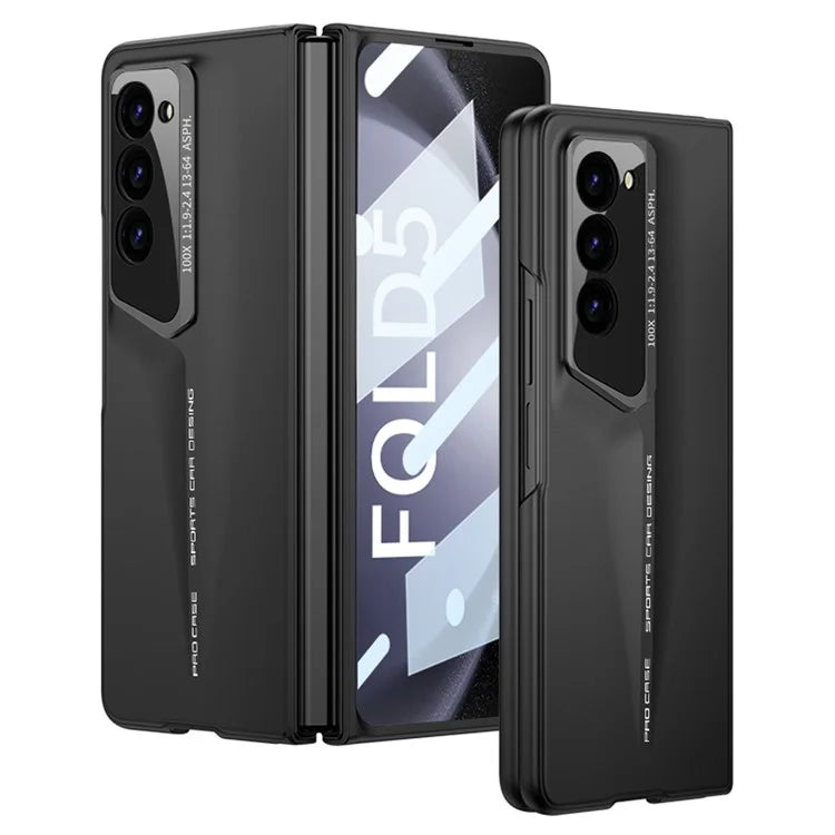 GKK For Samsung Galaxy Z Fold5 5G Case Anti-Drop Hard PC Phone Cover with Tempered Glass Film