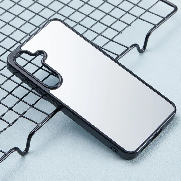 For Samsung Galaxy S24 Case Mirror Surface Back Shockproof Soft TPU Phone Cover