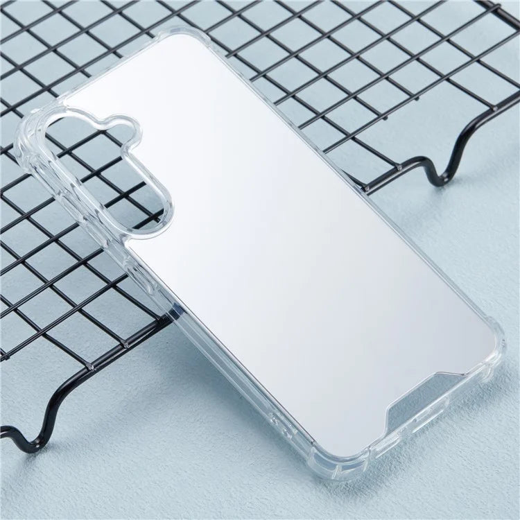 For Samsung Galaxy S24 Case Mirror Surface Back Shockproof Soft TPU Phone Cover