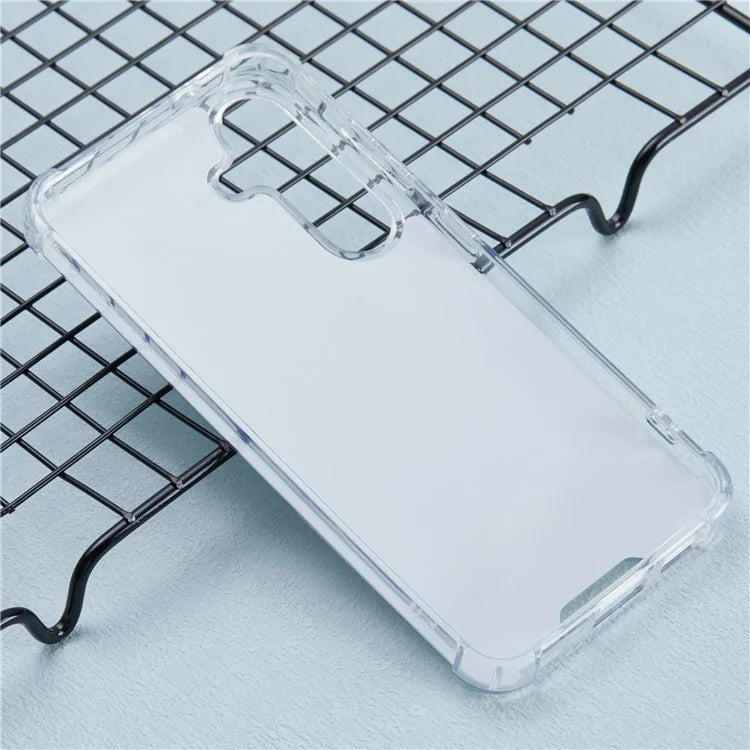 For Samsung Galaxy S24 Case Mirror Surface Back Shockproof Soft TPU Phone Cover