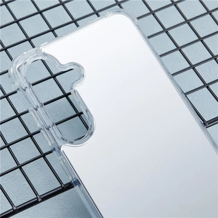 For Samsung Galaxy S24 Case Mirror Surface Back Shockproof Soft TPU Phone Cover