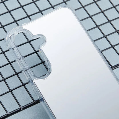 For Samsung Galaxy S24 Case Mirror Surface Back Shockproof Soft TPU Phone Cover