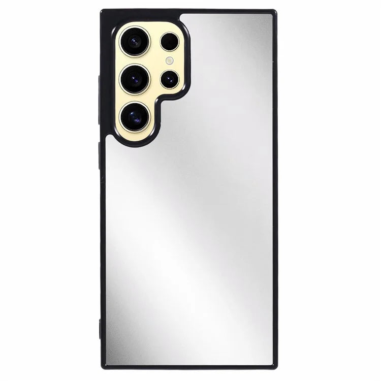 For Samsung Galaxy S24 Ultra TPU Case Mirror Surface Phone Cover Bright Reflection
