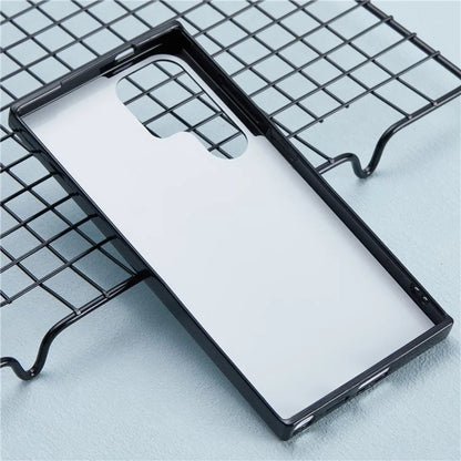 For Samsung Galaxy S24 Ultra TPU Case Mirror Surface Phone Cover Bright Reflection