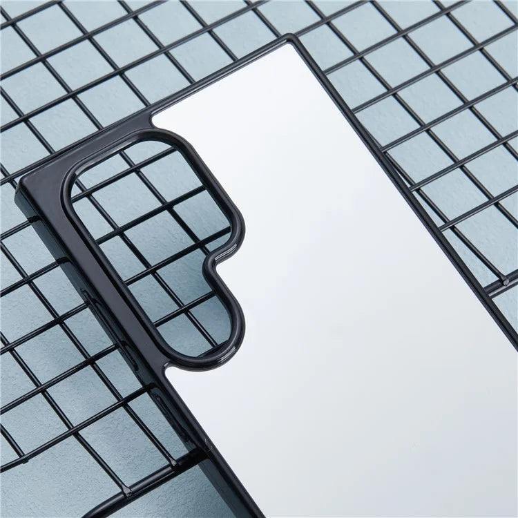 For Samsung Galaxy S24 Ultra TPU Case Mirror Surface Phone Cover Bright Reflection