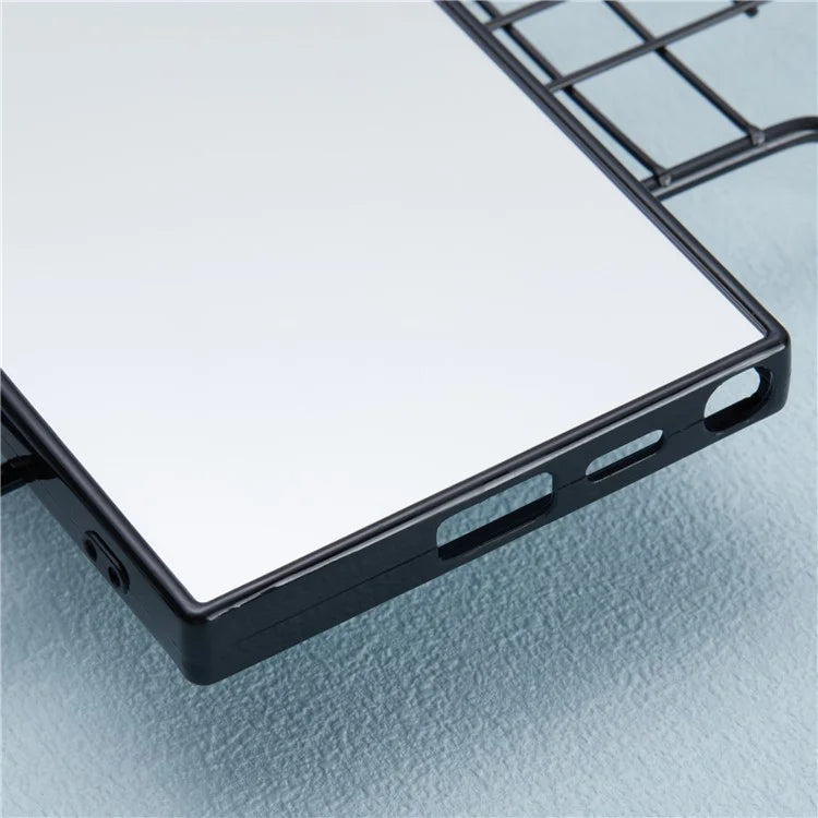 For Samsung Galaxy S24 Ultra TPU Case Mirror Surface Phone Cover Bright Reflection