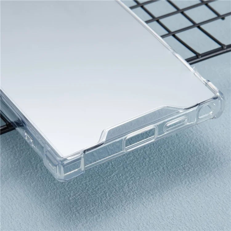 For Samsung Galaxy S24 Ultra TPU Case Mirror Surface Phone Cover Bright Reflection