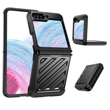 For Samsung Galaxy Z Flip5 5G Electroplated Case Anti-Fingerprint Folding PC+TPU Phone Case