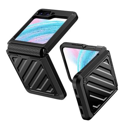 For Samsung Galaxy Z Flip5 5G Electroplated Case Anti-Fingerprint Folding PC+TPU Phone Case