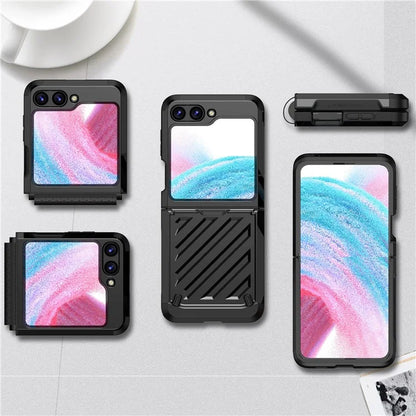 For Samsung Galaxy Z Flip5 5G Electroplated Case Anti-Fingerprint Folding PC+TPU Phone Case