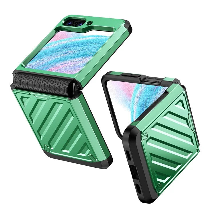 For Samsung Galaxy Z Flip5 5G Electroplated Case Anti-Fingerprint Folding PC+TPU Phone Case