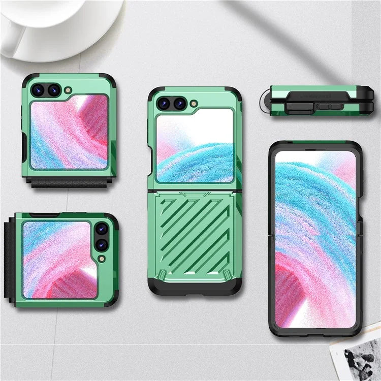 For Samsung Galaxy Z Flip5 5G Electroplated Case Anti-Fingerprint Folding PC+TPU Phone Case
