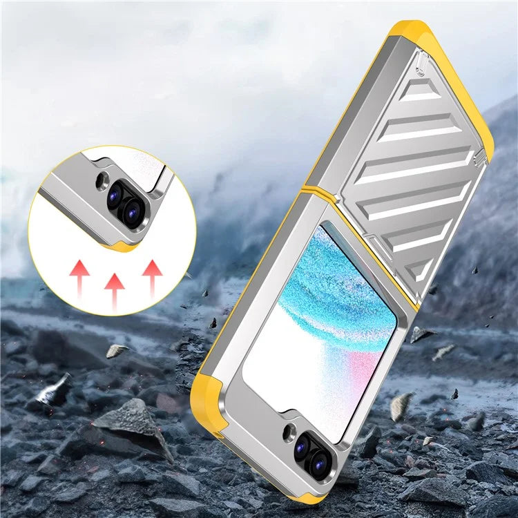 For Samsung Galaxy Z Flip5 5G Electroplated Case Anti-Fingerprint Folding PC+TPU Phone Case