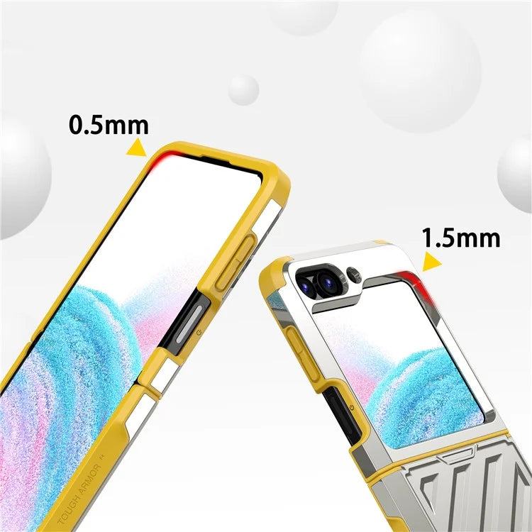 For Samsung Galaxy Z Flip5 5G Electroplated Case Anti-Fingerprint Folding PC+TPU Phone Case