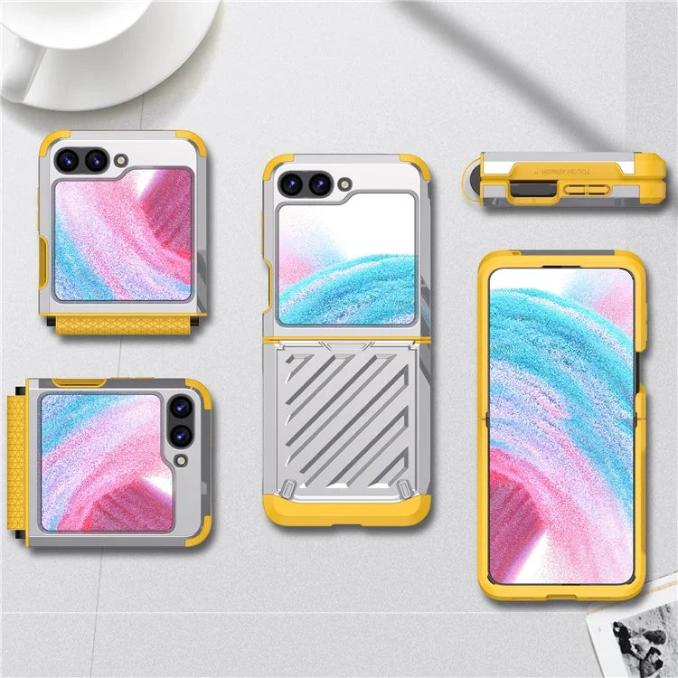 For Samsung Galaxy Z Flip5 5G Electroplated Case Anti-Fingerprint Folding PC+TPU Phone Case