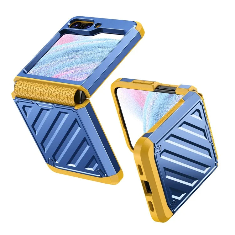 For Samsung Galaxy Z Flip5 5G Electroplated Case Anti-Fingerprint Folding PC+TPU Phone Case