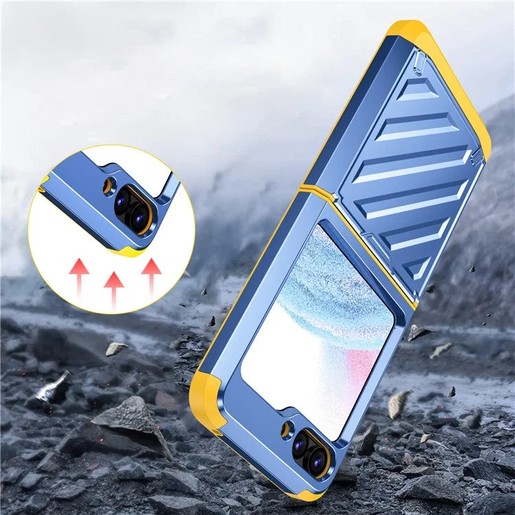 For Samsung Galaxy Z Flip5 5G Electroplated Case Anti-Fingerprint Folding PC+TPU Phone Case