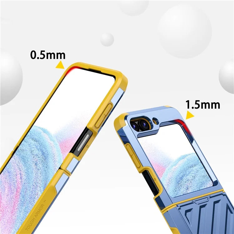 For Samsung Galaxy Z Flip5 5G Electroplated Case Anti-Fingerprint Folding PC+TPU Phone Case