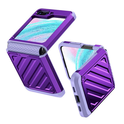 For Samsung Galaxy Z Flip5 5G Electroplated Case Anti-Fingerprint Folding PC+TPU Phone Case