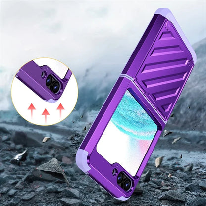 For Samsung Galaxy Z Flip5 5G Electroplated Case Anti-Fingerprint Folding PC+TPU Phone Case