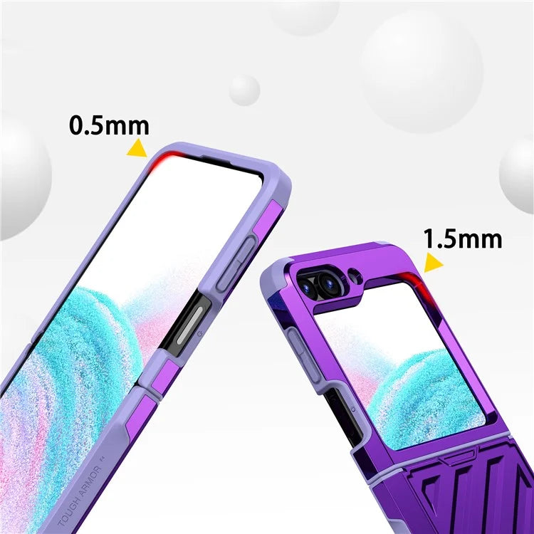 For Samsung Galaxy Z Flip5 5G Electroplated Case Anti-Fingerprint Folding PC+TPU Phone Case