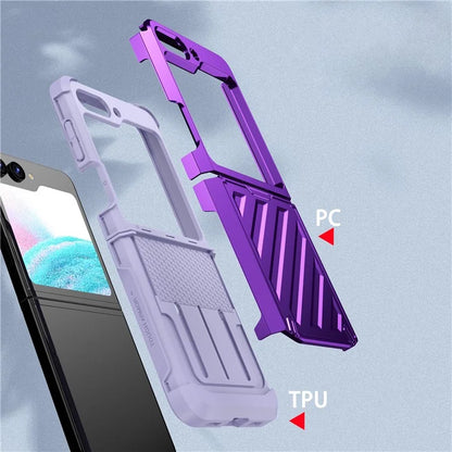 For Samsung Galaxy Z Flip5 5G Electroplated Case Anti-Fingerprint Folding PC+TPU Phone Case