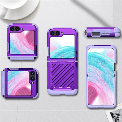 For Samsung Galaxy Z Flip5 5G Electroplated Case Anti-Fingerprint Folding PC+TPU Phone Case