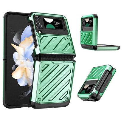 For Samsung Galaxy Z Flip4 5G Folding Case Anti-Fingerprint Electroplated PC+TPU Phone Cover
