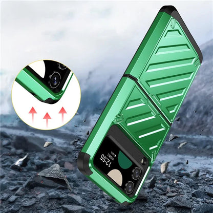 For Samsung Galaxy Z Flip4 5G Folding Case Anti-Fingerprint Electroplated PC+TPU Phone Cover